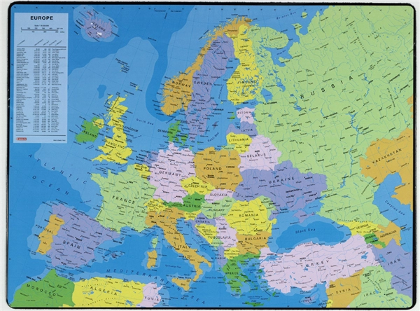 Een esselte sous-mains en plastique carte de leurope koop je bij NiceSupplies.nl