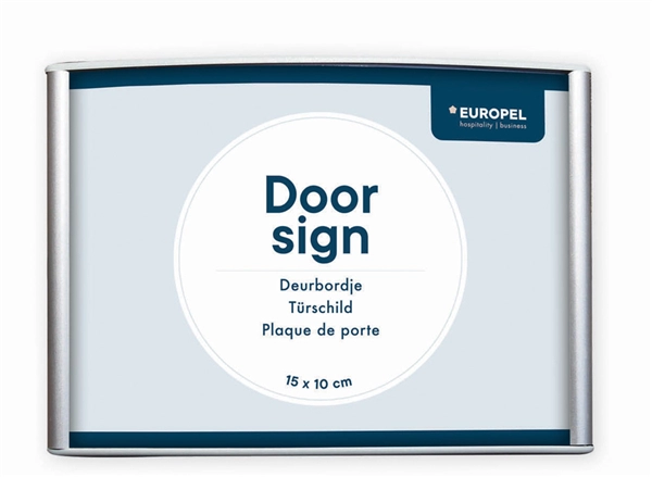 Een europel deurschild 150x200 mm zilver koop je bij NiceSupplies.nl