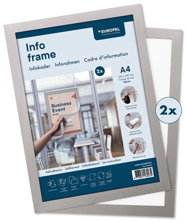 Een europel magnetische frames info frame din a4 zwart koop je bij NiceSupplies.nl