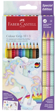 Een faber-castell driehoek-kleurpotlood colour grip einhorn 10+3 koop je bij NiceSupplies.nl