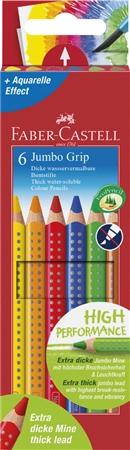 Een faber-castell driehoek-kleurpotlood jumbo grip 12stuks etui koop je bij NiceSupplies.nl