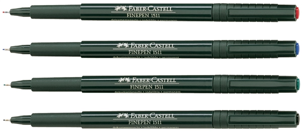 Een faber-castell fijnschrijver finepen 1511 blauw koop je bij NiceSupplies.nl