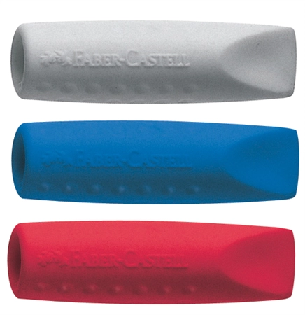 Een faber-castell gum grip eraser cap grijs koop je bij NiceSupplies.nl