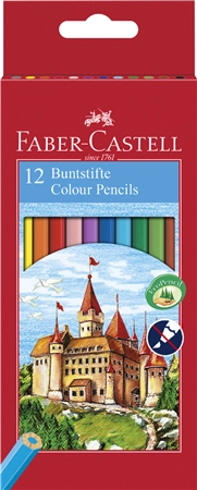 Een faber-castell hexagonal-kleurpotlood castle 24stuks kartonnen etui koop je bij NiceSupplies.nl