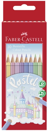 Een faber-castell kleurpotloden colour pastel 10 stuks kartonnen etui koop je bij NiceSupplies.nl