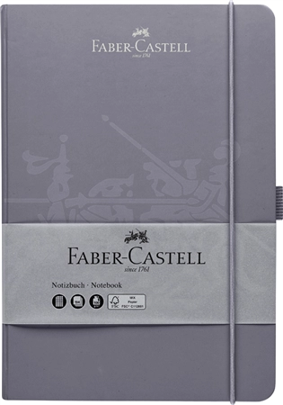 Een faber-castell notitieboek din a5 geruit grijs koop je bij NiceSupplies.nl