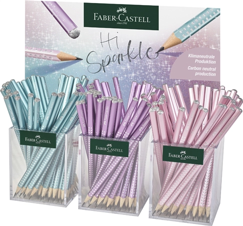 Een faber-castell potlood grip sparkle cosmic 3stuks koker koop je bij NiceSupplies.nl