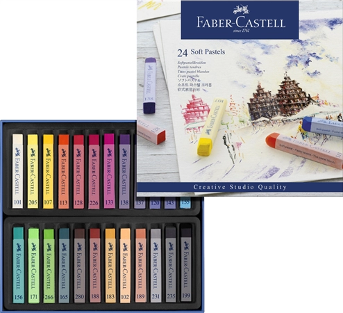 Een faber-castell soft pastelkrijt studio quality 12 stuks etui koop je bij NiceSupplies.nl