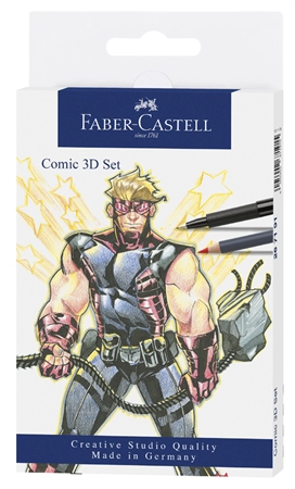 Een faber-castell tekenpen pitt artist pen 11stuk etui comic koop je bij NiceSupplies.nl