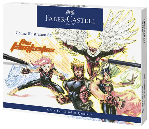 Een faber-castell tekenpen pitt artist pen 15 stuks etui comic koop je bij NiceSupplies.nl