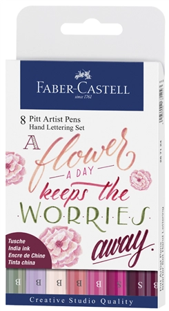 Een faber-castell tekenpen pitt artist pen 8 stuks etui koop je bij NiceSupplies.nl