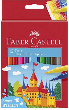 Een faber-castell viltstift castle 50stuks kartonnen etui koop je bij NiceSupplies.nl