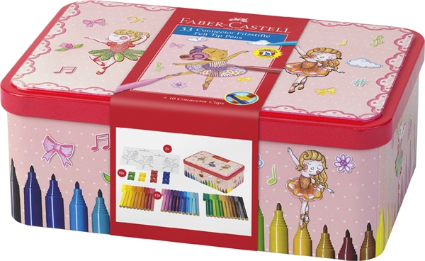 Een faber-castell viltstiften connector pen 33 stuks ballerinabox koop je bij NiceSupplies.nl