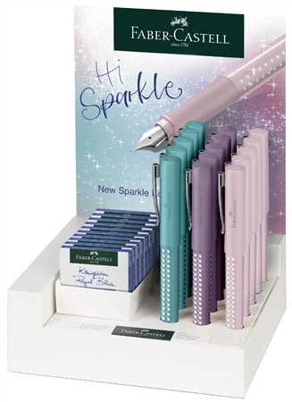 Een faber-castell vulpen grip sparkle in display koop je bij NiceSupplies.nl