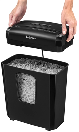 Een fellowes papiervernietiger powershred 6m zwart snippers koop je bij NiceSupplies.nl