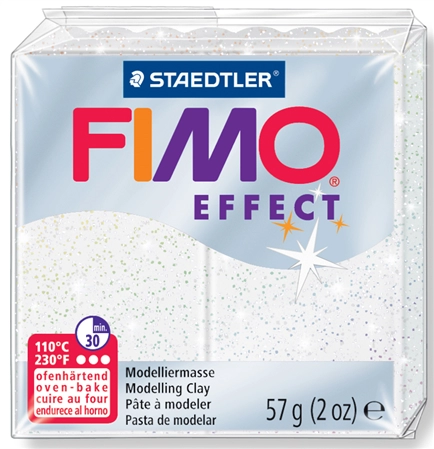 Een fimo effect boetseerklei uithardend in oven glitter-blauw 57gr koop je bij NiceSupplies.nl