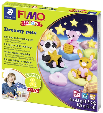 Een fimo kids boetseer-set form en play 'dreamy pets' koop je bij NiceSupplies.nl