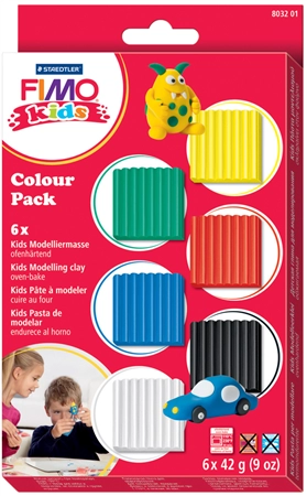 Een fimo kids boetseerklei-set colour pak basic 6 stuks set koop je bij NiceSupplies.nl