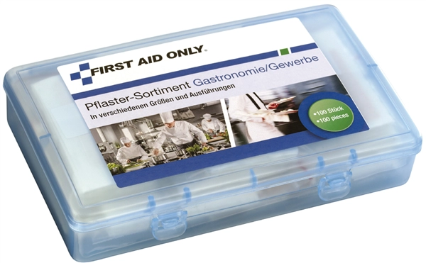 Een first aid only pleister-box gastronomie/gewerbe koop je bij NiceSupplies.nl