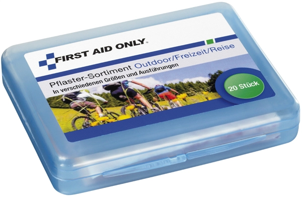 Een first aid only pleister-box outdoor/recreatie/reise koop je bij NiceSupplies.nl