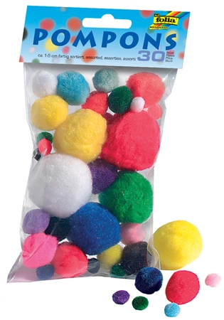 Een folia Pompons, 30 St koop je bij NiceSupplies.nl