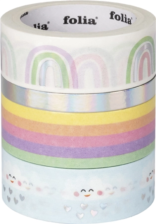 Een folia Washi-Tape 4er koop je bij NiceSupplies.nl