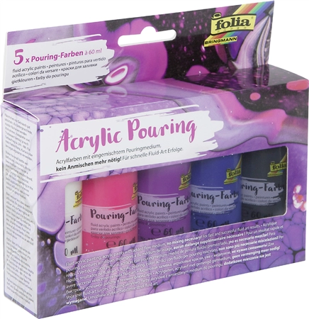 Een folia acrylic pouring-farbe intensief gekleurd assorti koop je bij NiceSupplies.nl