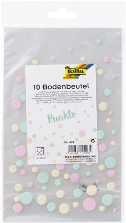 Een folia bodemzak stip formaat b115xh190mm koop je bij NiceSupplies.nl