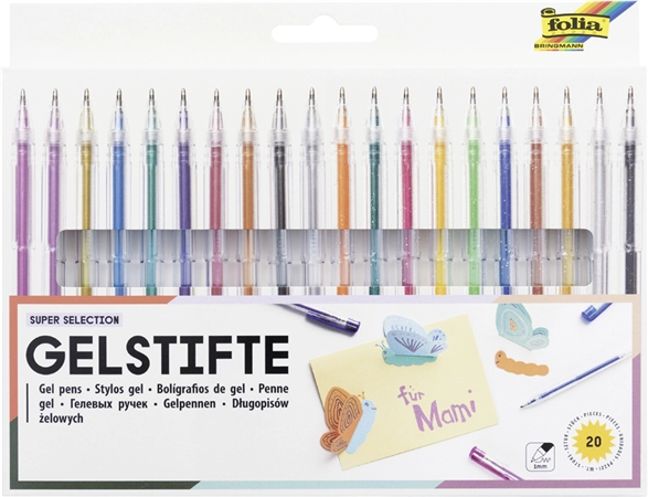 Een folia gelschrijver super selection 20 stuks etui koop je bij NiceSupplies.nl