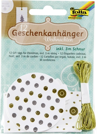 Een folia geschenklabel kerst hotfoil incl schnur koop je bij NiceSupplies.nl