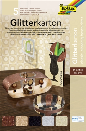 Een folia glitterkarton oriental 240x340mm 300gr koop je bij NiceSupplies.nl