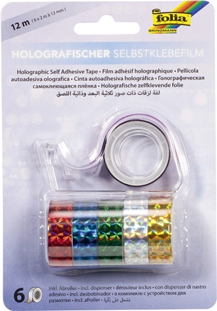 Een folia holographischer deko-plakband incl afroller koop je bij NiceSupplies.nl