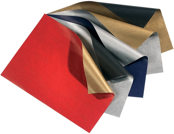 Een folia kerst-cadeaupapier bicolor zilver-goud koop je bij NiceSupplies.nl