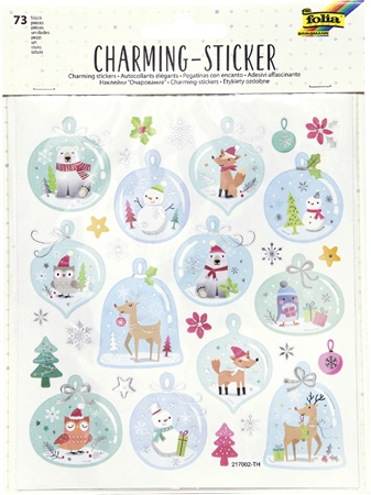 Een folia kerst-sticker charming christmas i koop je bij NiceSupplies.nl