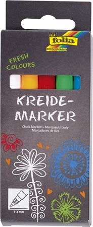 Een folia krijtmarker 'fresh colours' 5 stuks set koop je bij NiceSupplies.nl