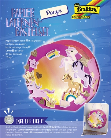 Een folia lantaarn-knutselset pony pink koop je bij NiceSupplies.nl