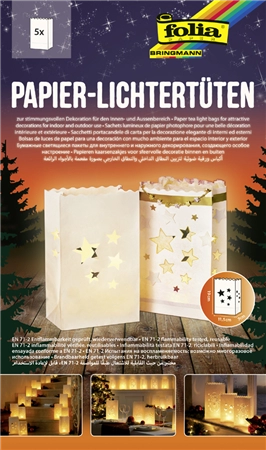 Een folia lichtert?ten ster klein van papier wit koop je bij NiceSupplies.nl