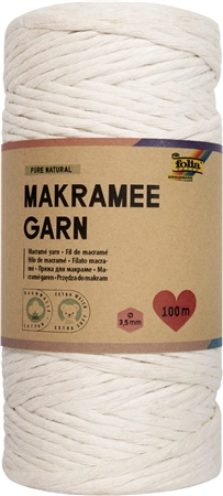 Een folia makramee-garen cozy taupe lengte: 100 m koop je bij NiceSupplies.nl