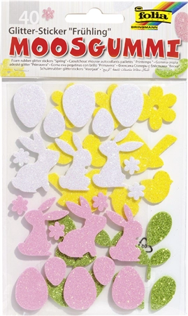 Een folia moosgummi glitter-sticker 'fr?hling' koop je bij NiceSupplies.nl