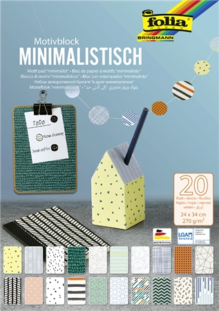 Een folia motivblok minimalistisch 240x340mm 20 vel koop je bij NiceSupplies.nl