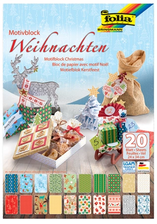 Een folia motivkartonblok kerst iii 240x340mm koop je bij NiceSupplies.nl