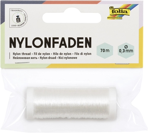 Een folia nylonfaden op spule 0,3 mmx70 m transparant koop je bij NiceSupplies.nl