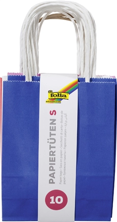 Een folia papieren tas basic 120x55x150 mm gekleurd assorti koop je bij NiceSupplies.nl