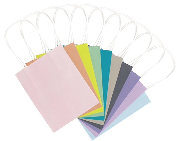 Een folia papieren tassen trend kraftpapier 120x55x150mm koop je bij NiceSupplies.nl