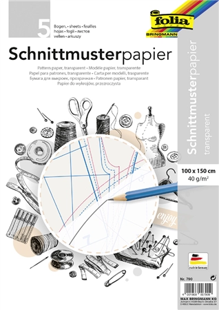 Een folia schnittmusterpapier 100x150 cm transparant koop je bij NiceSupplies.nl