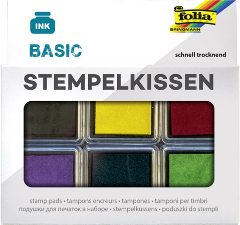 Een folia stempelkussen set basic 6-kleuren assorti koop je bij NiceSupplies.nl