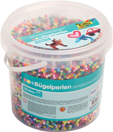 Een folia stijkkralen gekleurd assorti 30.000 stuks emmer koop je bij NiceSupplies.nl