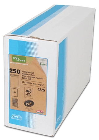 Een gpv enveloppen c5 162x229mm bruin gewicht 90gr koop je bij NiceSupplies.nl