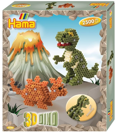 Een hama stijkkralen midi 3d dinos geschenkverpakking koop je bij NiceSupplies.nl