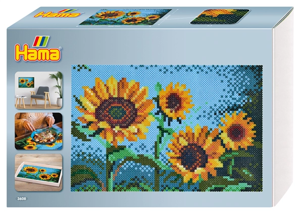 Een hama stijkkralen midi art sonnenbloemen geschenkverpakking koop je bij NiceSupplies.nl